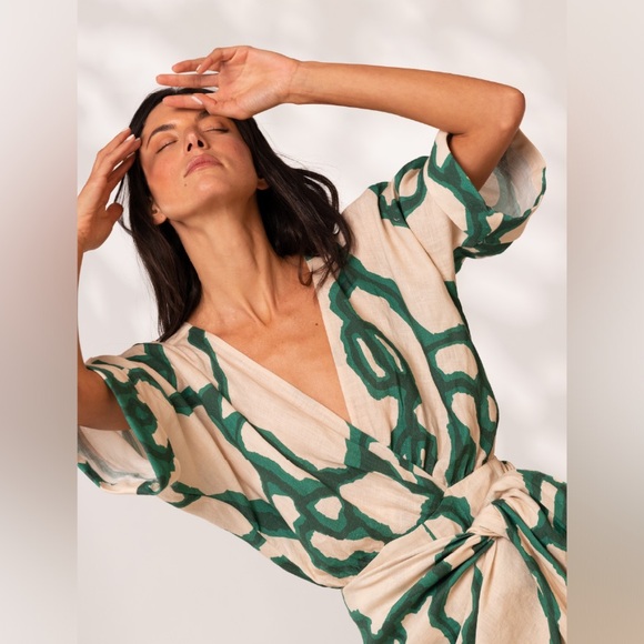 NWT Pinkfilosofy Bass Jumpsuit Ecru Print size Medium new with tag - Picture 13 of 14